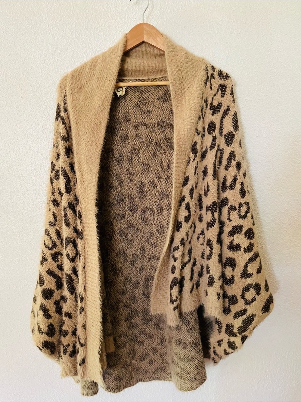 Anthropologie Louise Leopard Wrap Sweater One Size Akemi + Kin